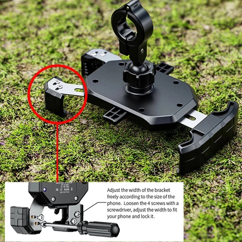 Motorcycle Phone Holder Wireless Charging