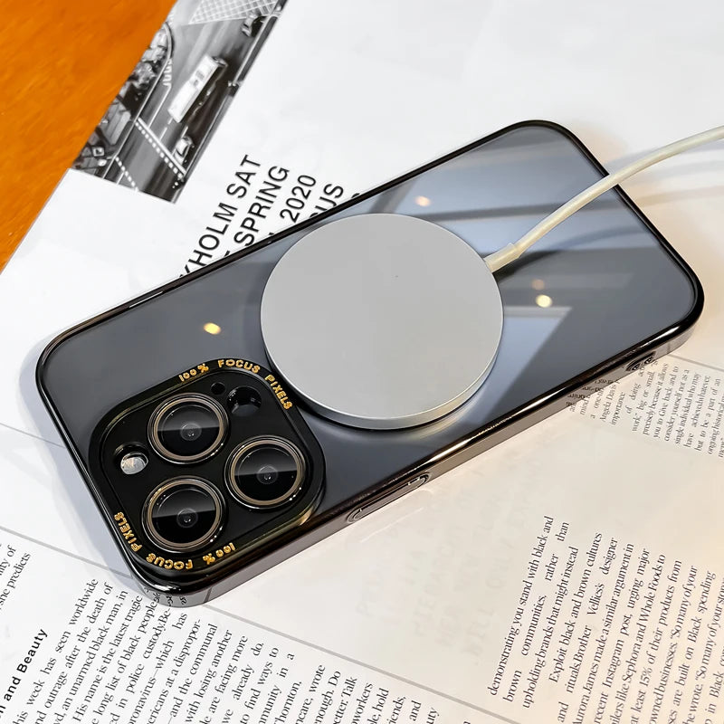 Luxury Glass camera Protect Mobile Phone Case
